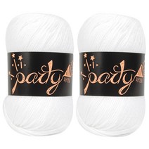 파티50 뜨개실 2p, 01 백색