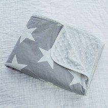 따숨 퓨어스타 유아 순면 극세사 블랭킷 S, 그레이