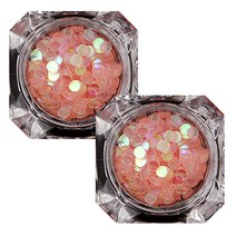 이코디 스팽글 원형 글리터 3mm, 핑크, 2개입