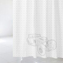 디자인수풀 북유럽 스타일 샤워 커튼 sc249 + 플라스틱고리 12p, 1세트