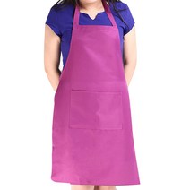 리빙팝 2포켓 심플컬러 앞치마, 퍼플, 1개