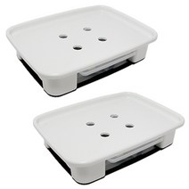 플라팜 직사각 화분받침대 2호 2p, 화이트