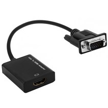 [hdmi광출력컨버터] NEXTLINK 케이블 타입 VGA to HDMI 컨버터 2412VHC