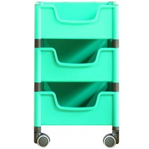 스마트퍼니쳐 적층식 수납박스 3단 로라형, 그린, 1개