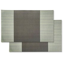 리빙조이 투컬러 테이블 매트 2p, 그레이, 30 x 45 cm