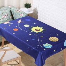 아울리빙 린넨 프린트 테이블보, A, 140 x 160 cm