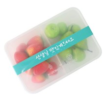 황씨네도시락 PP 내열 도시락 2칸 8p + 뚜껑 8p + 캘리 선생님맛있게 띠스티커 핑크 4p + 민트 4p, 1세트