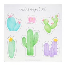 왈가닥스 선인장 마그넷 세트, 혼합 색상, 1세트