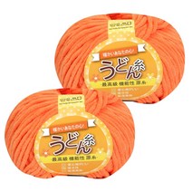 실바람 극세사 수면 뜨개실 우동사 2p, 20 오렌지