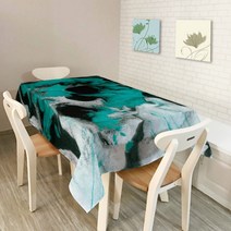 이코디 컬러풀 테이블 보 그린블랙홀, 혼합 색상, 150 x 260 cm