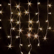 다우에프앤지 LED 120구 고드름 줄전구, 투명선 + 웜화이트