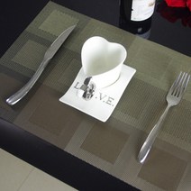 리빙팝 웨스턴 테이블 매트 L Type 2p, 블랙앤그레이, 45 x 30 cm