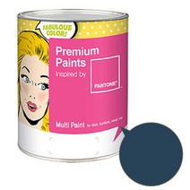 노루페인트 팬톤멀티 에그쉘광 심플 블루블랙 계열 페인트 1L, 마조리카블루(19-4125)