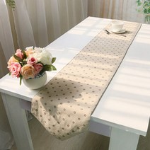 아리코 25 kitchen 유럽풍 테이블 러너, 플래그 국화잎, 6인(30 x 220 cm)