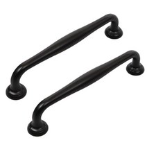 이누데코 스틸 모던 블랙 가구손잡이 128mm, 2개입