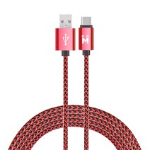 아이메이트 메탈릭 C-TYPE 고속 충전 케이블 KA-IMCC3M 3m, KA-IMCC3M(레드), 1개, 3m