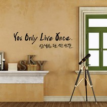 디자인엠 욜로 YOLO 2 캘리그라피 포인트스티커, 블랙