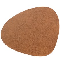 린드디엔에이 커브불 가죽 테이블 매트, 2 네추럴, L(44 x 37 cm) 두께 2mm