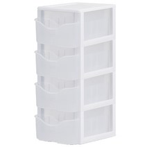 스마일 스마트 서랍장 베이직 4단, 투명, 1세트