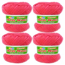 행복뜨기 베스트울 뜨개실 4p, 709 자몽핑크, 4개