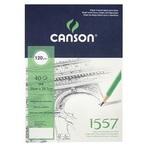 캔손 1557 스케치북 1면제본 120g, A4, 40매, 1개