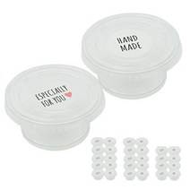 도나앤데코 3온스 투명 소스통 30p + 이 스페셜 핸드 메이드 혼합 스티커 30p, 1세트, 30개