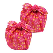 도나앤데코 예쁜 디자인 도시락 보자기 상큼 오렌지 핑크, 2개입