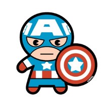 마블 차량용 버킷 스티커, 캡틴아메리카(앞), 1개