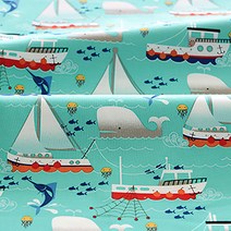 마이클밀러 20수 자유로운 바다 패브릭원단, 아쿠아