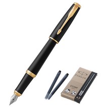 파카 어번N 코어 뮤티드 만년필 실속세트, F, 매트 블랙 GT