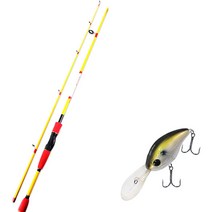 아피스 배스게임 XT 루어 낚싯대 옐로우 + 다미끼 디씨-300 하드 베이트 루어 55mm 003 SHAD, 1세트