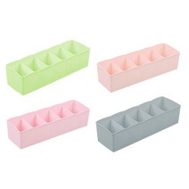 마켓감성 5칸 다용도 속옷정리함 랜덤 발송, 4개입