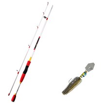 아피스 배스게임 XT 루어낚싯대 + 다미끼 스커트베이트 트램블 지그 10.7g, 낚싯대(화이트), 지그(01 BLUE GILL)