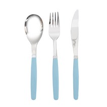 픽미 컬러 베이직 1인 디너세트, 블루, 디너스푼 + 디너포크 + 디너나이프