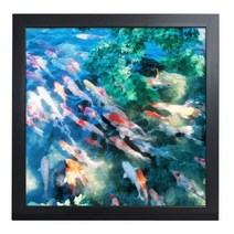 꾸밈 물이 흐르는 연못의 잉어 액자 5타입, 블랙