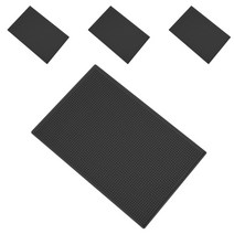 블럭마트 주방 드라잉매트 식기 컵 건조매트 45 x 30 x 1 cm, 블랙, 4개입