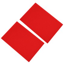 블럭마트 주방 드라잉매트 식기 컵 건조매트 45 x 30 x 1 cm, 레드, 2개입