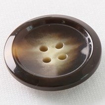 HR빅버튼 코트라 단추 28mm, 다크브라운, 12개입