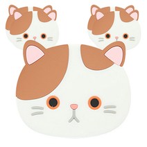 블럭마트 어린이 고양이 컵받침 5p, 4