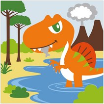 아이러브페인팅 공룡 DIY 명화그리기 20 x 20 cm, 스피노사우르스