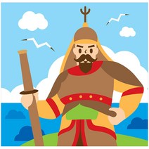 아이러브페인팅 역사 DIY 명화그리기 20 x 20 cm, 이순신장군