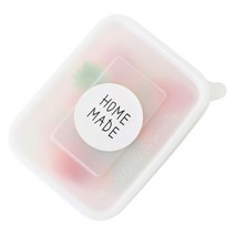 황씨네도시락 미니PP 내열도시락 높은1칸 50p + 홈메이드 대 스티커 50p, 1세트