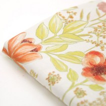 패브릭아트 순면100% 플라워패턴 원단 DTP 들꽃 가득 YS1324, 베이지