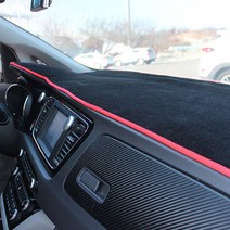 지티글로벌 다이아코트 벨벳 논슬립 실리콘 대쉬보드커버 DC-01 레드스티치, 올뉴모닝 상단내비매립형