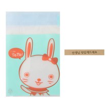 황씨네도시락 접착 야미 속포장봉투 토끼 50p + 크라띠지 선생님 맛있게 드세요 50p, 1세트
