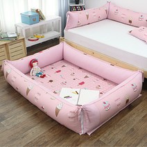 이블랑 범퍼쿠션 소형 2p + 대형 2p + 카페트 소형, 디저트 인디핑크