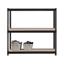 폴던스랙 쉽고 빠른 조립 스탠드선반 1100 x 400 x 900 mm 3단, 블랙