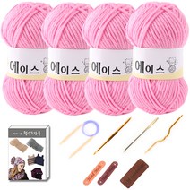 마마니트 울에이스 뜨개질 DIY 패키지, 1세트, 478 핑크