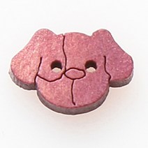 HR빅버튼 나무단추 강아지 13mm, 퍼플, 8개입