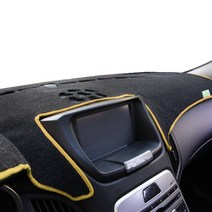 본투로드 에코 대쉬보드커버 블랙 원단 옐로우 라인   DUB 종이 방향제, BMW, E90 3시리즈 2006년~2011년(모니터 유)